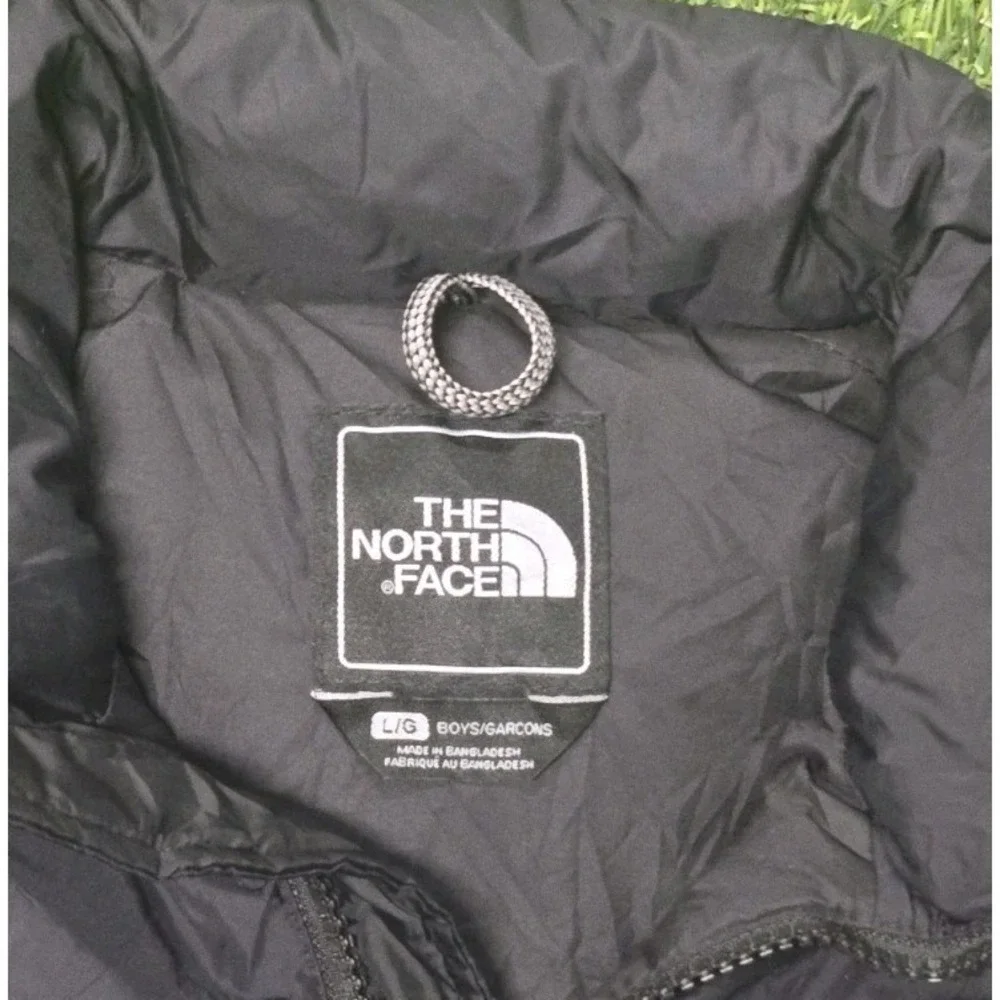 The North Face Jacket Boys Large Black 600 Down Puffer Full Zip Coat Winter
